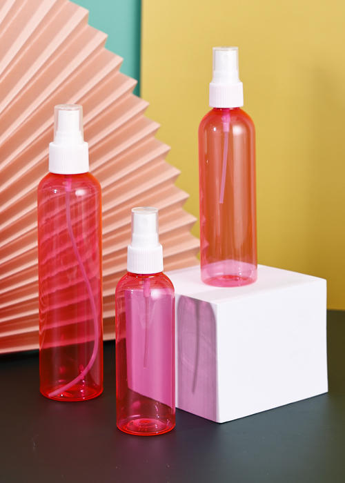 زجاجة شفافة وردية اللون من 100 مل إلى 200 مل