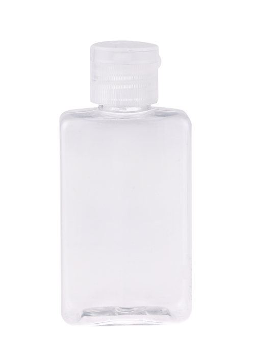 40-60 مللي PET زجاجة مربعة شفافة قلابية زجاجة فرعية لوشن جل