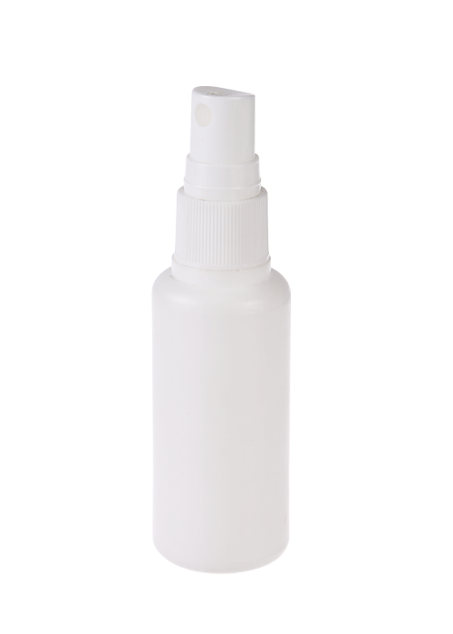 60-100 مللي زجاجة رذاذ بيضاء مستديرة من البولي ايثيلين